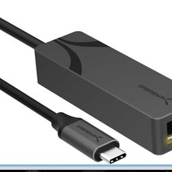 SABRENT USB-C to 5G Ethernet Adapter – 5GbE Optimized, USB 3.1 Gen 1+ Required, Clear Compatibility, Aluminum Body, Plug-and-Play for Data-Capable USB