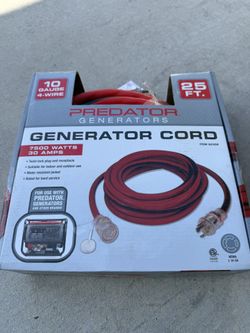 Generator Cord 7500 Watts 30 Amps 