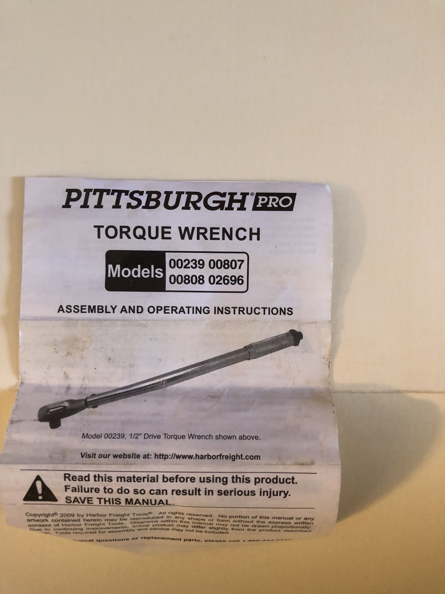 Pittsburg Pro Torque Wrench