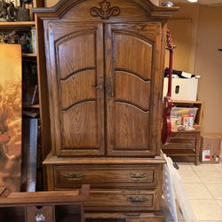 Solid Oak Armoire Staten Island