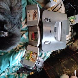 Nintendo 64 With Controllers Games Cords