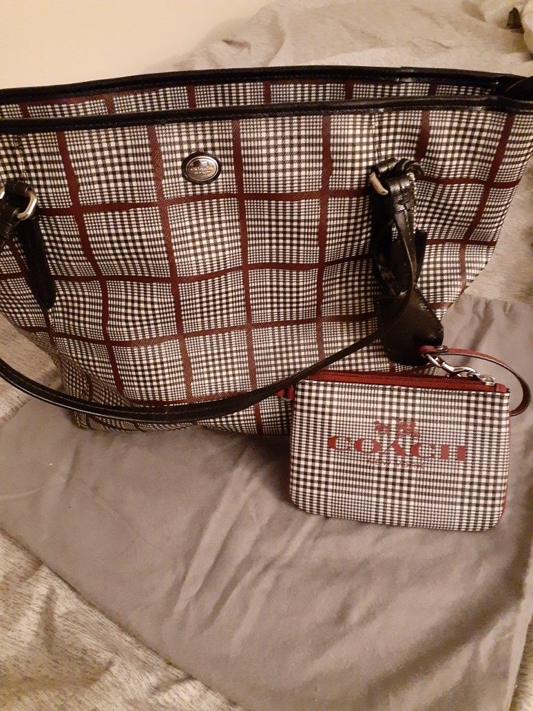 Coach Purse with Matching Wristlet