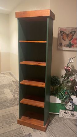 Tall Wooden Bookshelf