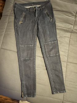 Michael Kors Navy Stone Washed Zipper Jeans Size 8