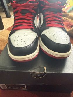 Air Jordan 1 Mid Cement-Fire Red Size 12