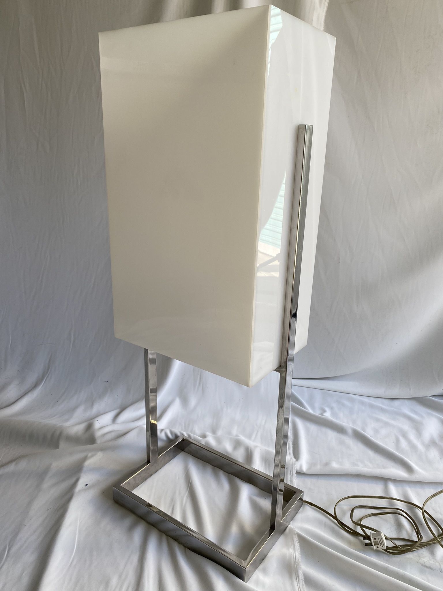 Chrome & Acrylic Floor Lamp space age mid century modern