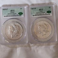 ADVANCE MORGAN- PEACE  SILVER DOLLAR COLLECTION 