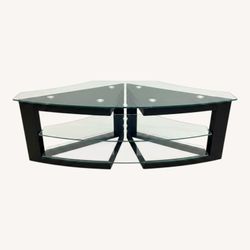 Modern glass tv stand