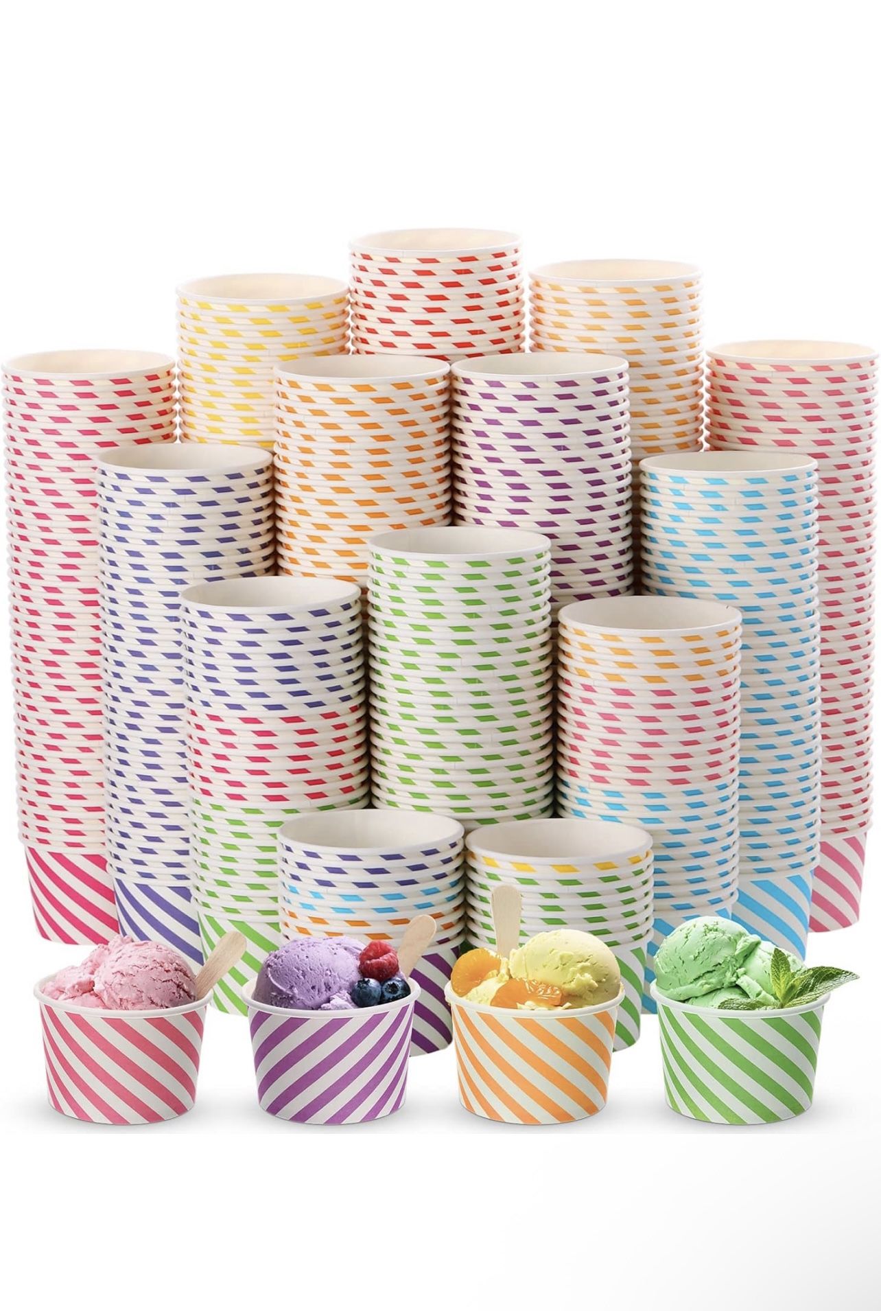 500 Pcs Paper Ice Cream Cups
