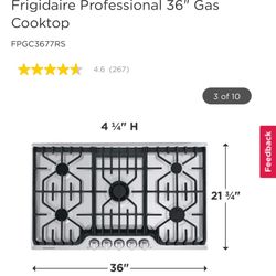 Frigidaire Professional 36" Gas Cooktop 