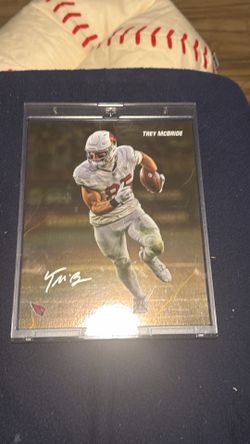 Trey McBride Gold Emanate 31/50 Arizona Cardinals Fanatics Card