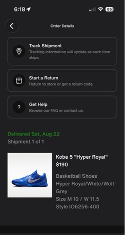 Kobe Dodger Protro Size 10