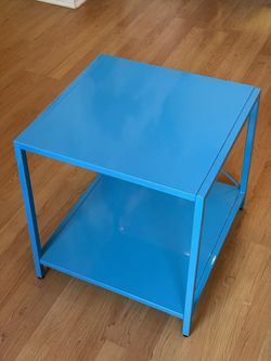 Blue Side Metal Table