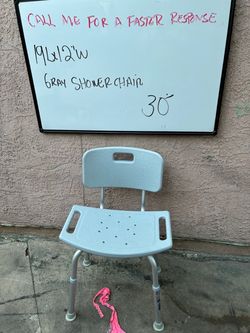 Gray Shower Chair with Back