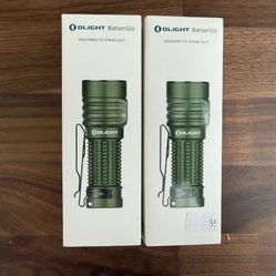 Olight Flashlight Baton Turbo High-Performance Rechargeable – Green – New (each)