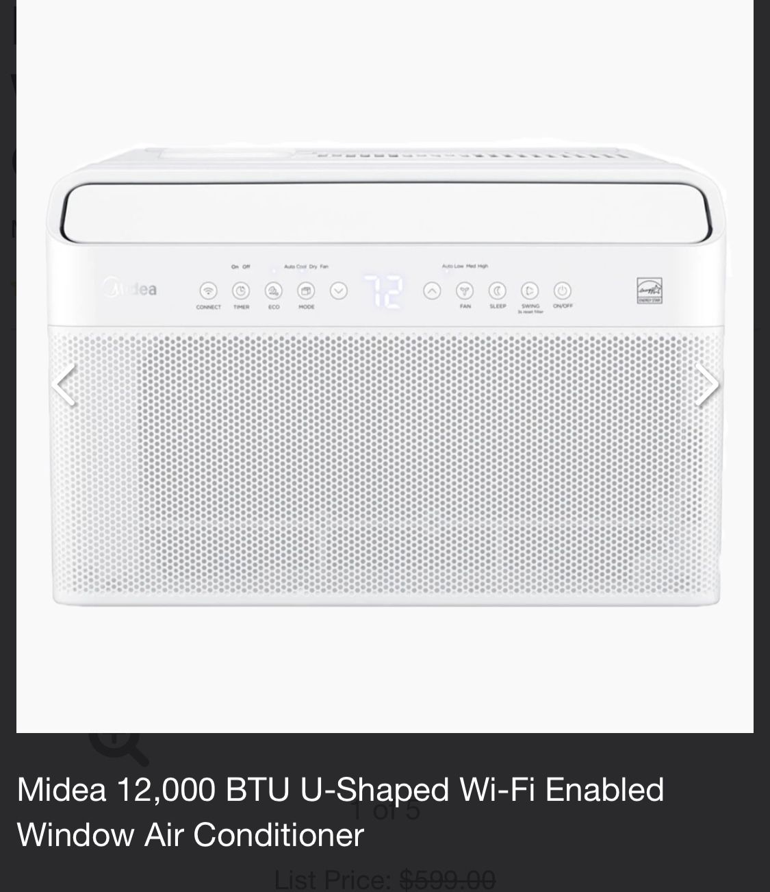 Used From July-to October Midea Window 12,000 Air Conditioner