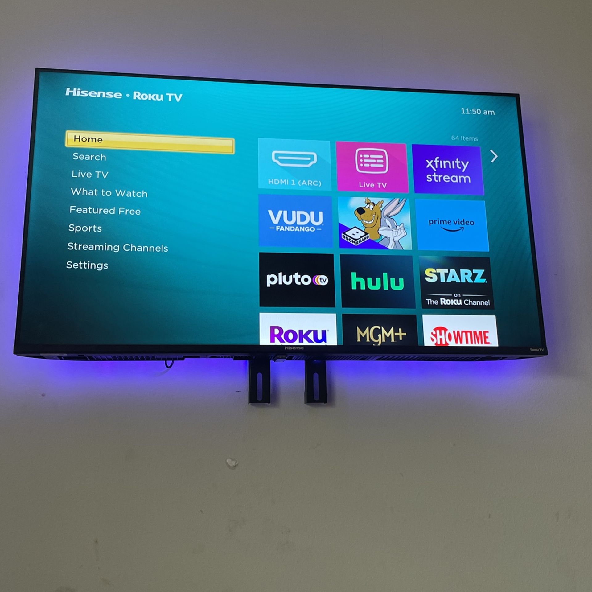 40 Inch Roku Tv - LED Lights