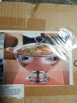 PRINCESS HOUSE STAINLESS STEEL FRUIT,PARTY, SOUP TUREEN