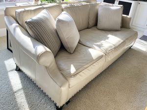New And Used White Leather Couch For In Aurora Il Offerup New And Used White Leather Couch For