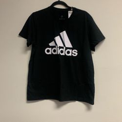 adidas Women’s Train Essentials Big Performance Logo T-Shirt. Sz XL. Black/White.                  Sh