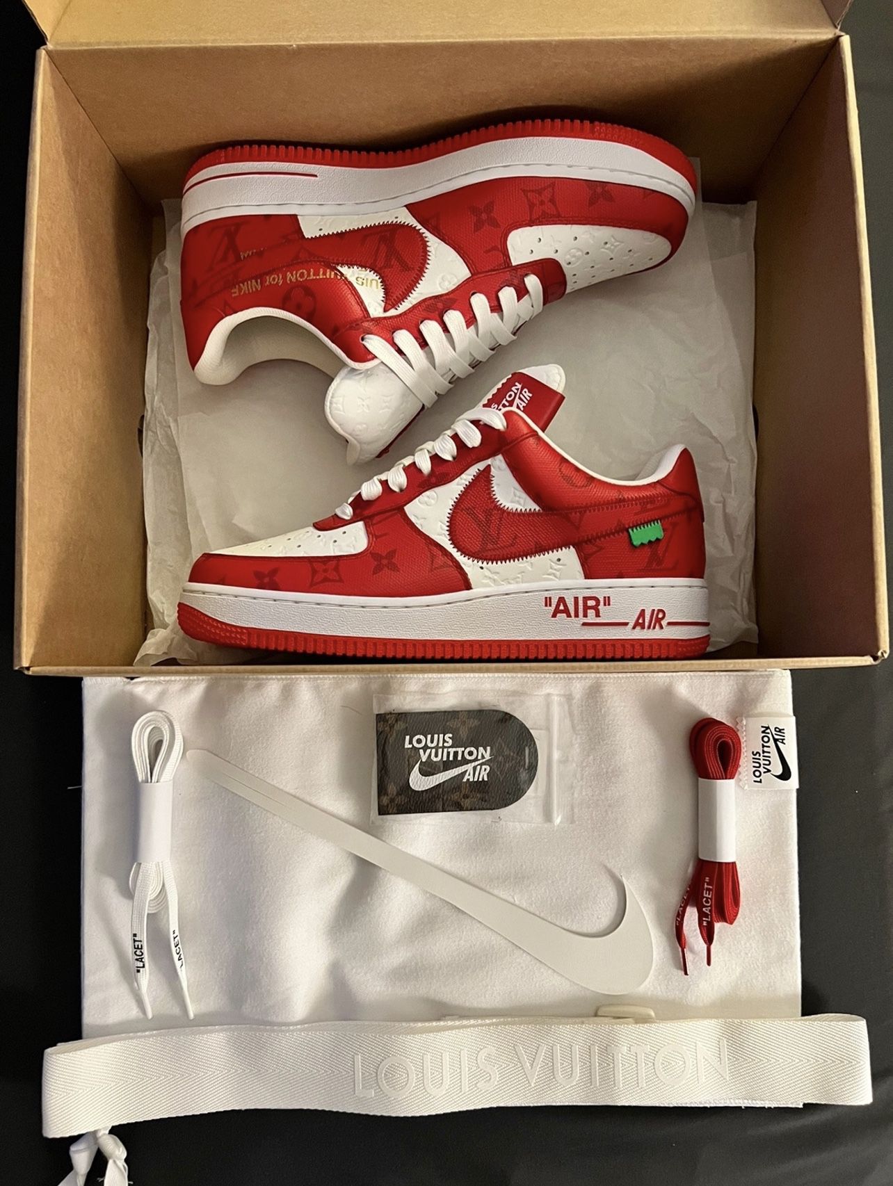 Louis Vuitton X Nike Louis Vuitton X Nike Air Force 1 Red