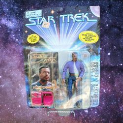 1995 Star Trek TNG Finale All Good Things Geordi LaForge Figure Trading Card Toy