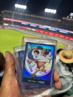 ONE PIECE MONKEY D LUFFY LA DODGERS PROMO AND HAT COMBO