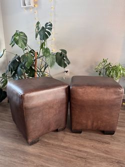 Leather Ottomans