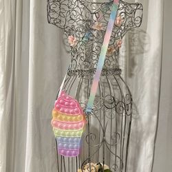 Crossbody Purse Bags, Push Bubble toy