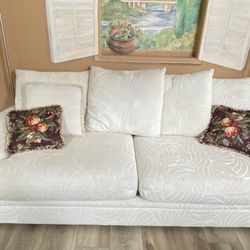 Comfy White Couch And Love Seat