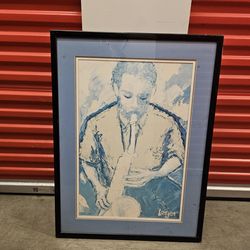 Jazz player painting