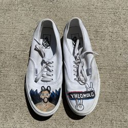 Custom Bad Bunny Vans Unisex Size 9mens/ 10.5 Women’s