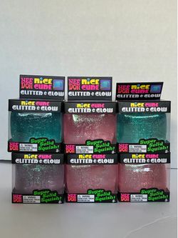 Needoh glitter+glow nice cube