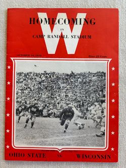 1944 College Football Program Ohio St vs Wisconsin