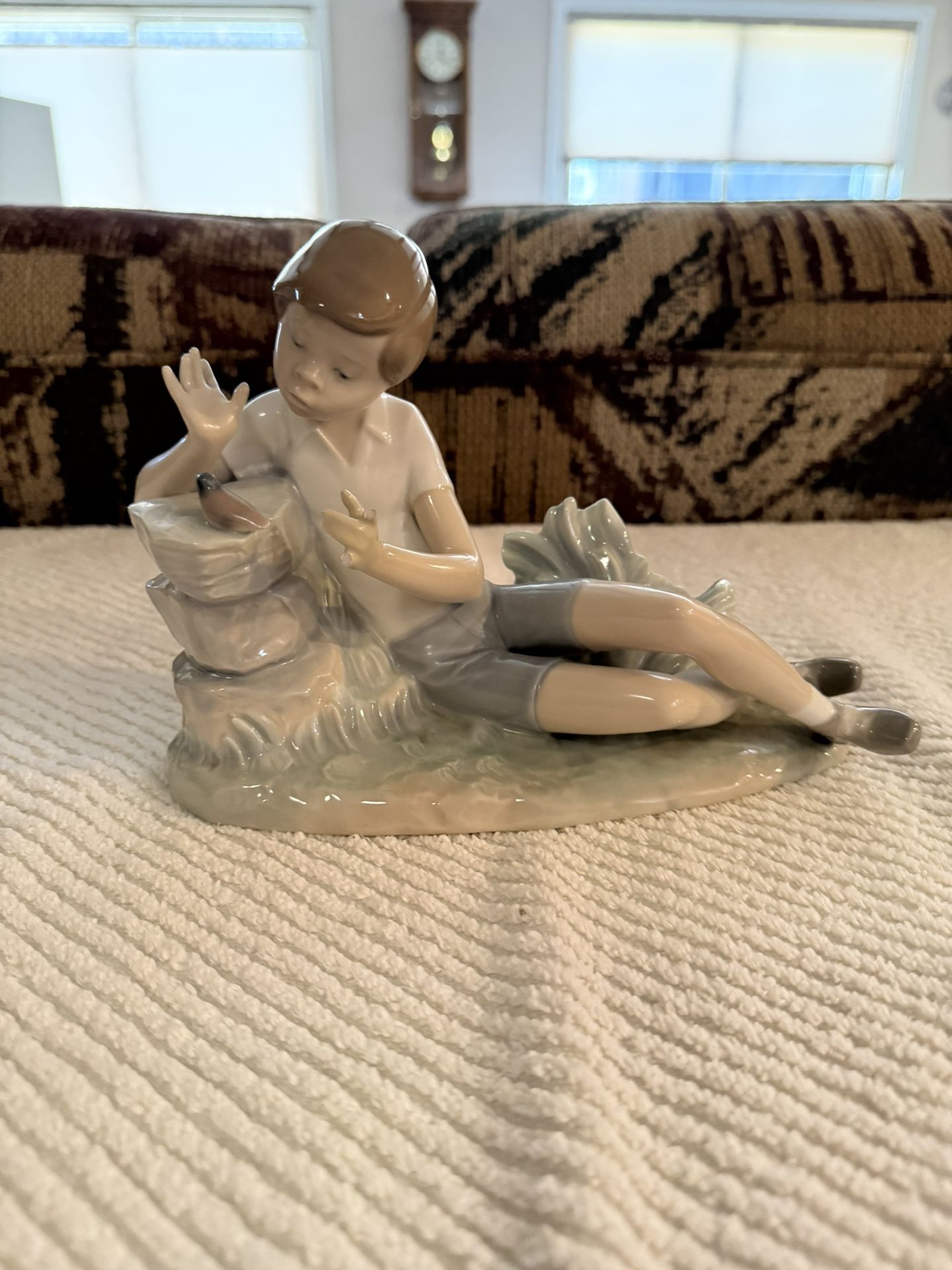 Lladro #4858 “Pleasant Encounter” Boy with Bird