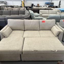 Pullout sofa with Storage Chaise 