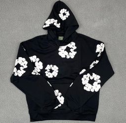 Black white denim tears hoodie size XL
