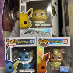 Pokemon Funko Pop Set Flareon Vaporeon Jolteon 