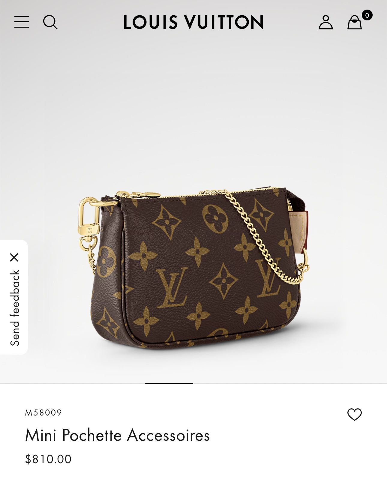 Authentic Louis Vuitton Mini Pochette Assesoires