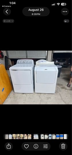 White Washer and Dryer Set