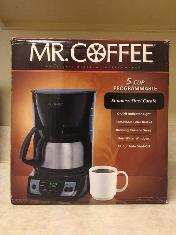 Mr. Coffee 5-Cup Programmable Stainless Steel