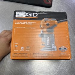 Brand New Ridgid 4-1/2 Hp 1/4 Inch Compact Fixed Base Router 