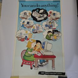 Vintage IBM Poster You Can Do Anything Tools For Education Paper Classroom 1 