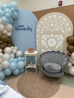 Chair, Side Table & Rug