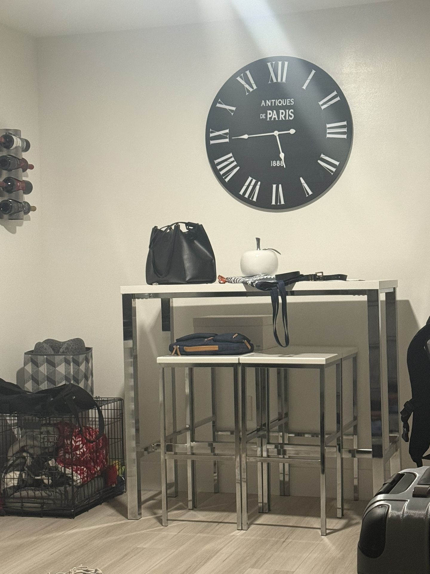 White Chrome Dinning Table