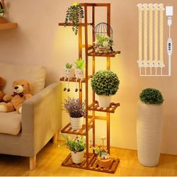 Bamboo Plant Stand Corner Balcony Outdoor Or Indoor Natural Wood New$30