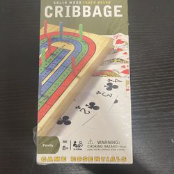 Cribbage Board Game Solid Wood New