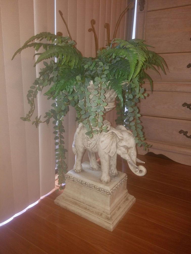 Elephant with plants