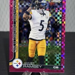 #191 Jalen Ramsey 2025 Topps Chrome - Hot Pink X-Fractor