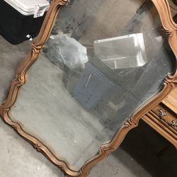 Vanity / Desk Mirror Set Heavy Duty Wood